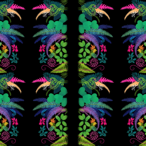 PWKT062.XBLACK Fern Curl Border